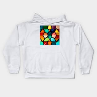 Abstract Colorful Stain Glass Mosaic Kids Hoodie